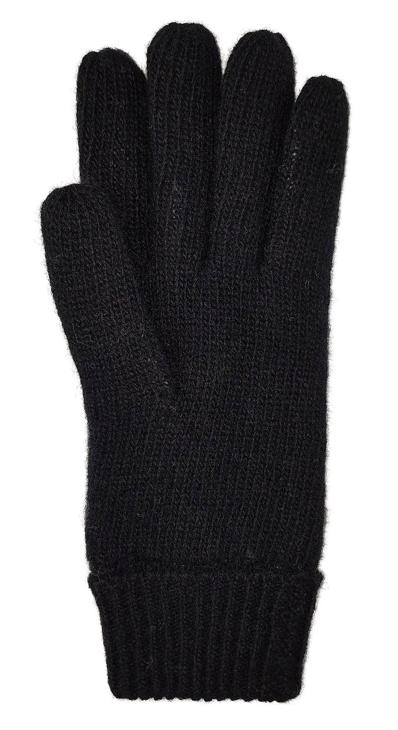 BRUCERIVER Ladie's Wool Knit Gloves with Thinsulate Lining Size M (Black) - Image 4